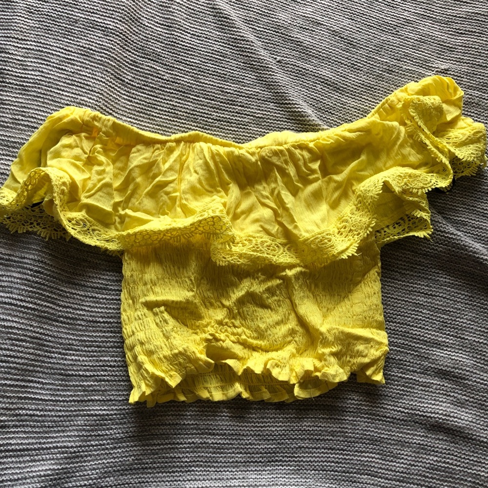 Yellow Cropped Top